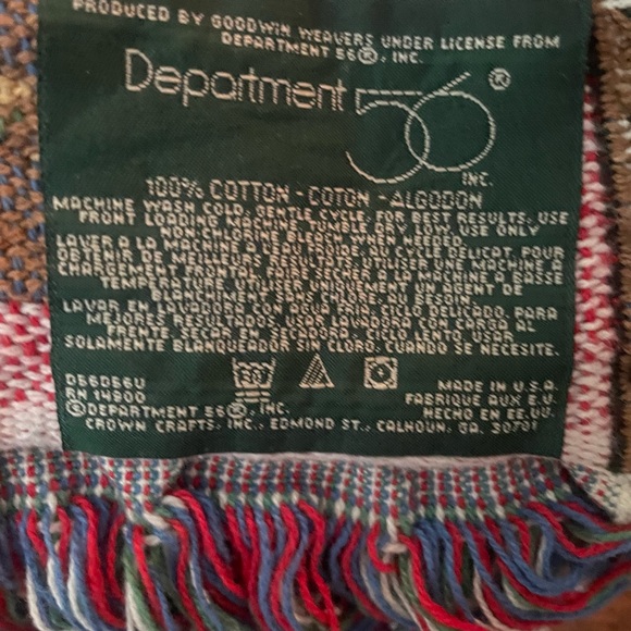 Heritage Village Collection Tapestry Blanket Throw 46" x 68"-Department 56 - Picture 3 of 6